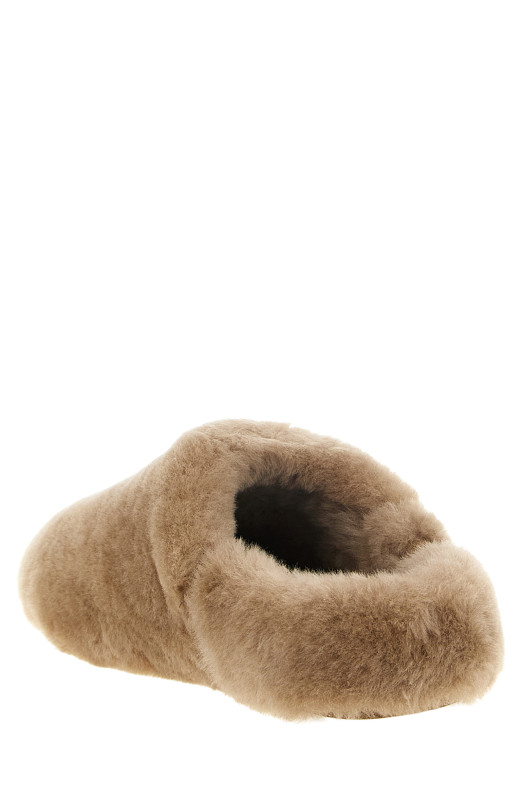 Brown 'Elea Fluffed' sabots Brown