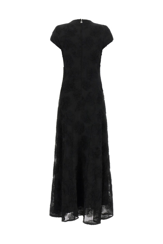 Black 'Flower Mesh Maxi' dress Black