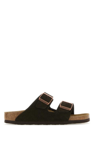 Dark brown suede Arizona slippers Brown BIRKENSTOCK (1027083)