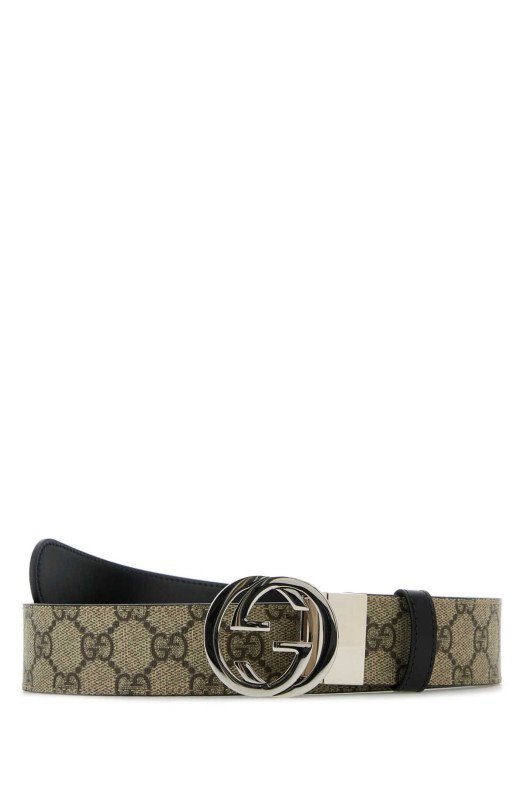 Двусторонний ремень из ткани GG Supreme от GUCCI (473030KGDHN)