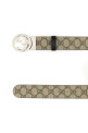 Двусторонний ремень из ткани GG Supreme от GUCCI (473030KGDHN)
