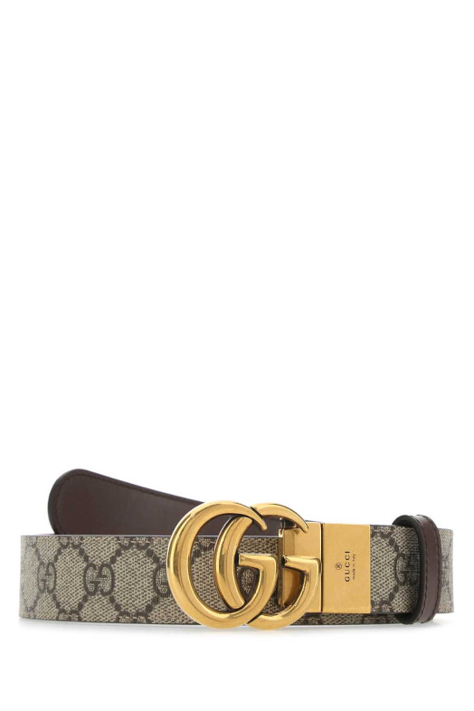 Ткань GG Supreme, двусторонний ремень GG Marmont от GUCCI (65941792TIC)