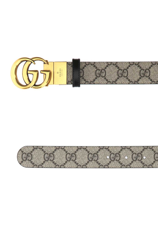 Ткань GG Supreme, двусторонний ремень GG Marmont от GUCCI (65941792TIC)