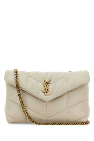 Сумка через плечо «Puffer Toy» из кожи наппа цвета слоновой кости SAINT LAURENT (7593371EL07)
