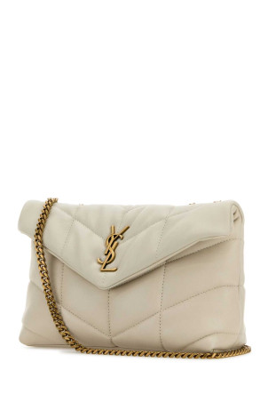 Сумка через плечо «Puffer Toy» из кожи наппа цвета слоновой кости SAINT LAURENT (7593371EL07)