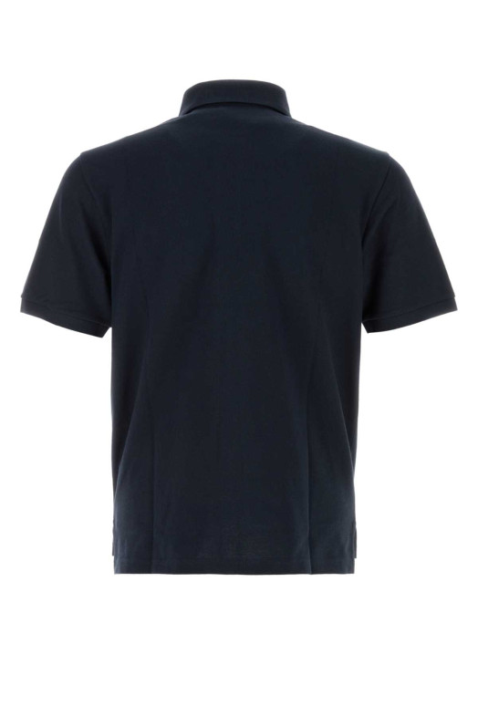 Полурубашка из пике темно-синего цвета SAINT LAURENT (798944Y37HC)
