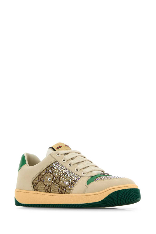 Многоцветные кожаные кроссовки Screener от GUCCI (812041AAEB2)