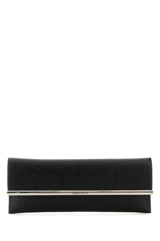 Черный кожаный клатч Cross B-Long от ALEXANDER MCQUEEN (8133321VDBS)