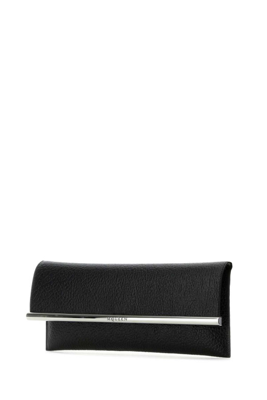 Черный кожаный клатч Cross B-Long от ALEXANDER MCQUEEN (8133321VDBS)