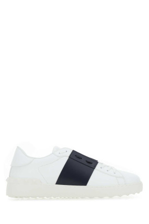 White leather Open sneakers with blue navy band VALENTINO GARAVANI (8Y0S0830BLU)