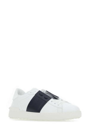 White leather Open sneakers with blue navy band VALENTINO GARAVANI (8Y0S0830BLU)