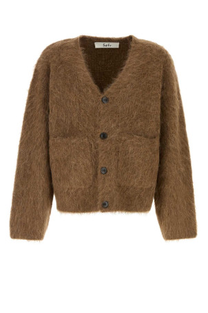 Brown stretch alpaca blend Lee cardigan SEFR (LEECARDIGAN)