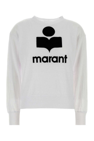 Белая льняная футболка Klowia от ISABEL MARANT ETOILE (TS0005FAA1N09E)