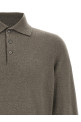 Green cashmere polo shirt Green
