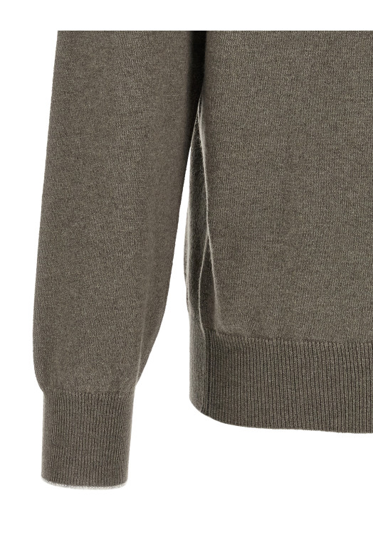 Green cashmere polo shirt Green
