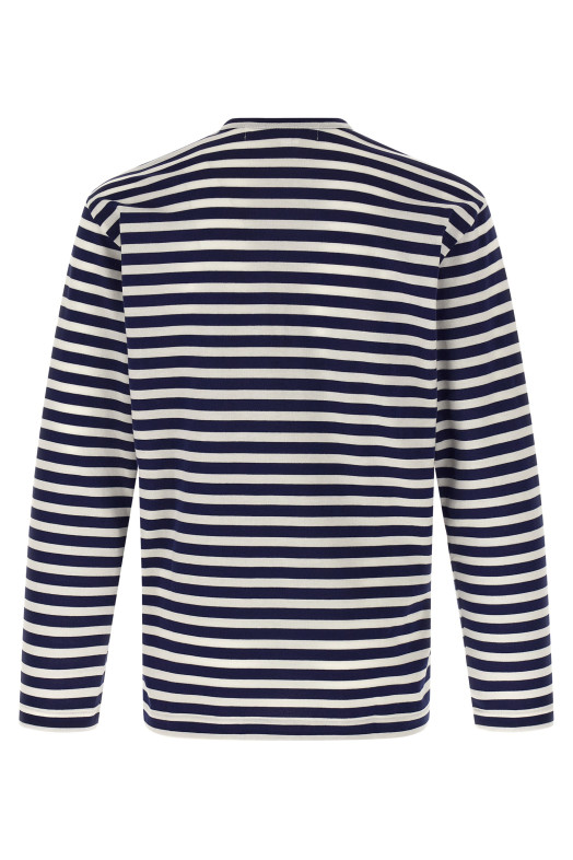 Logo patch stripes t-shirt Blue