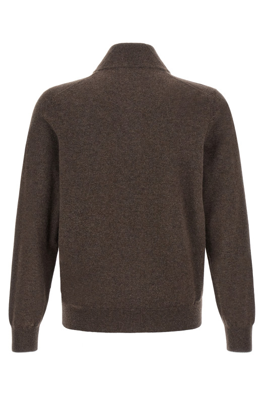 Brown half-zip sweater Brown