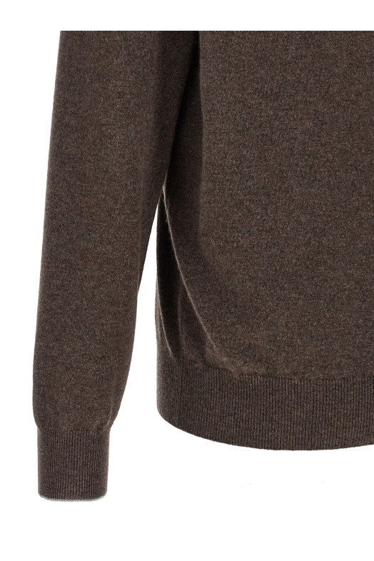 Brown half-zip sweater Brown