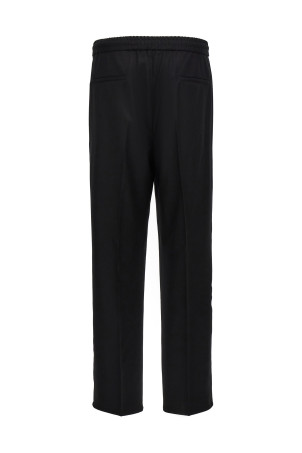 Front pleat pants Black