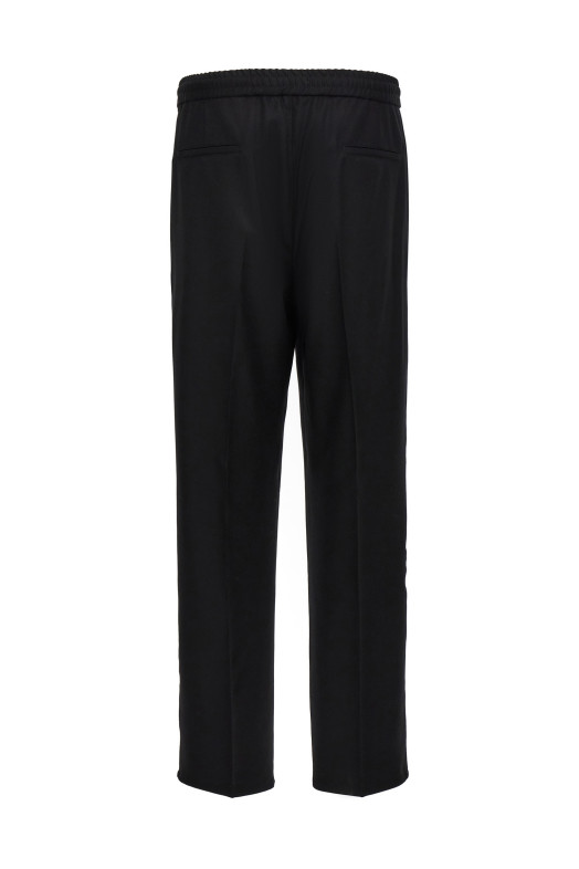 Front pleat pants Black