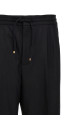 Front pleat pants Black