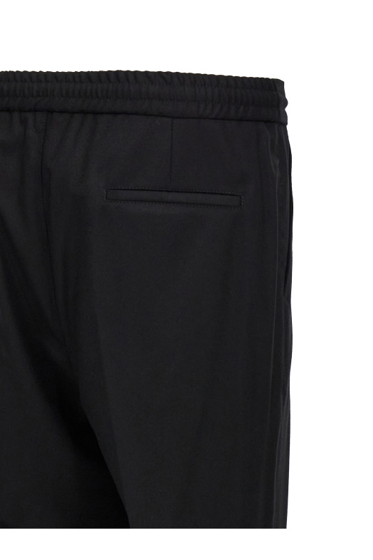 Front pleat pants Black