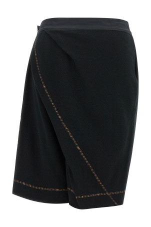 'Petrel' culotte bermuda shorts Black