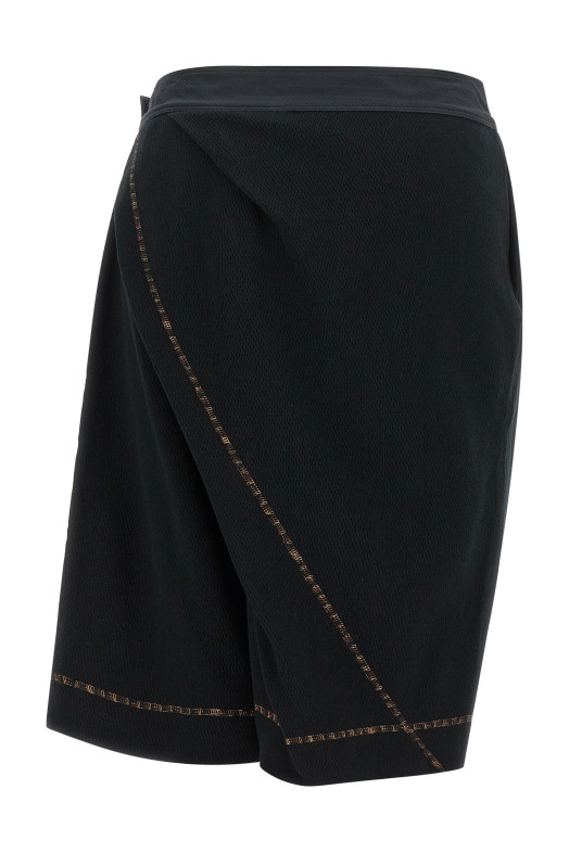 'Petrel' culotte bermuda shorts Black