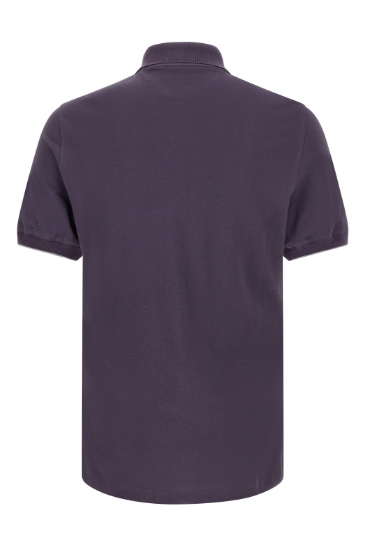 Purple logo embroidery polo shirt Purple