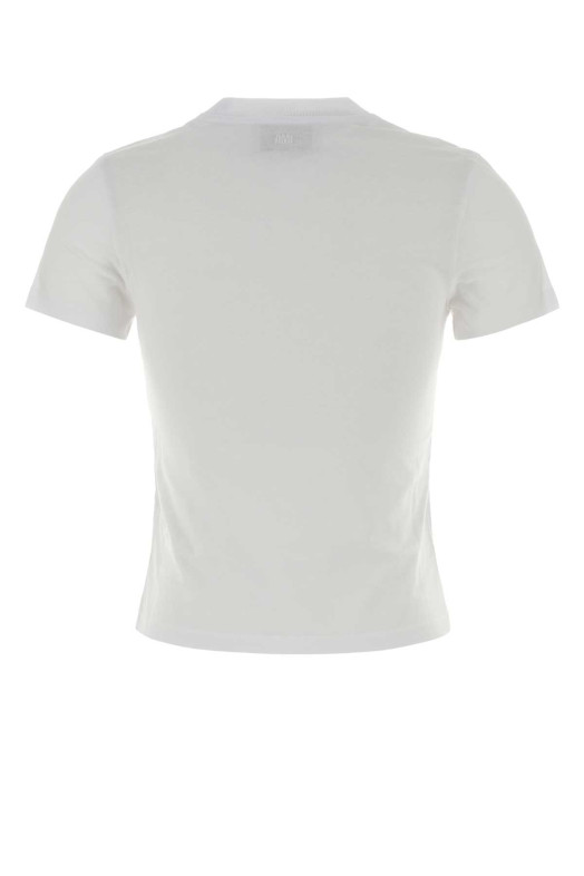 Белая хлопковая футболка White AMI (FTS347724) AMI PARIS