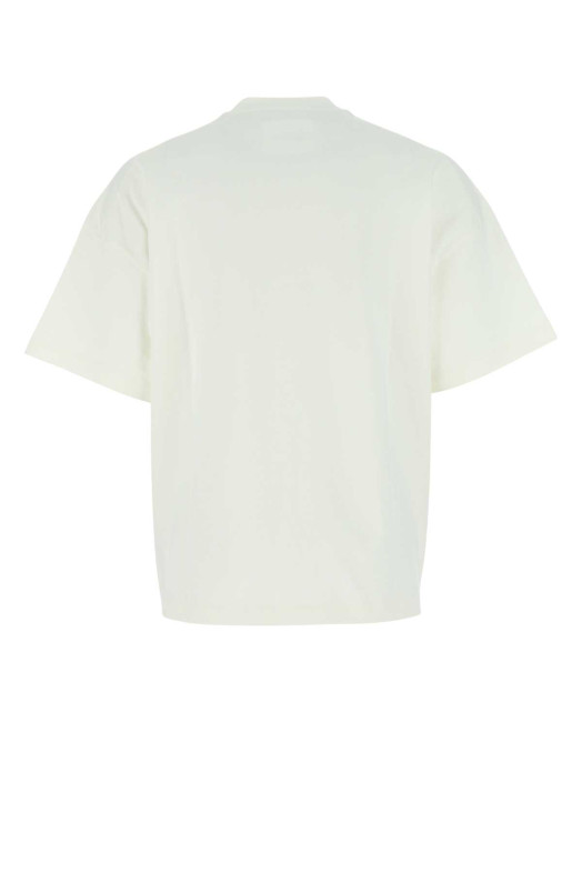 Хлопковая футболка оверсайз цвета слоновой кости, черная, JIL SANDER (J21GC0001J45148)