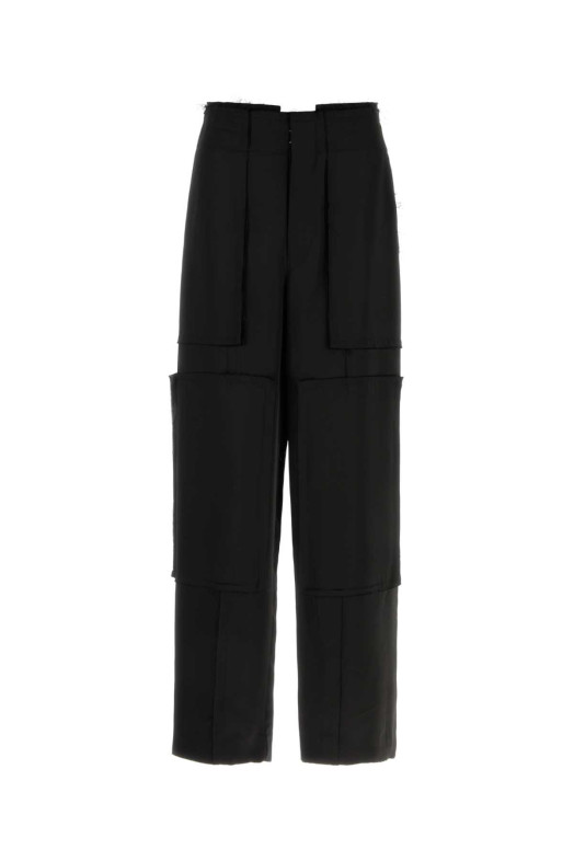 Black satin wide-leg pant MAISON MARGIELA (S67KA0089M35852)