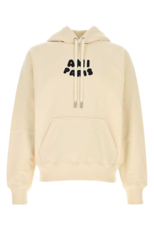 Cream cotton sweatshirt AMI (USW275747)
