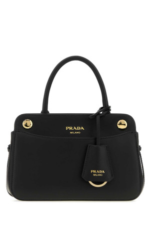Black leather mini Prada Carry handbag Black PRADA (1BA511VTOOASK)
