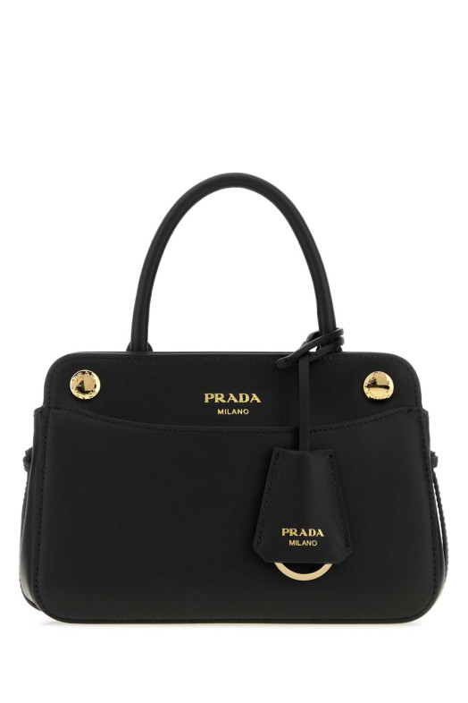 Черная кожаная мини-сумочка Prada Carry, черная PRADA (1BA511VTOOASK)