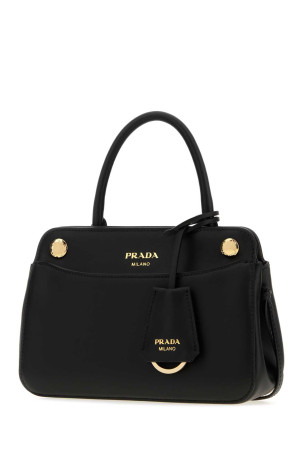 Black leather mini Prada Carry handbag Black PRADA (1BA511VTOOASK)