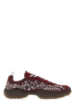 Bordeaux suede and tech fabric Bubble sneakers MIU MIU (5E808EFA0453ZR4)