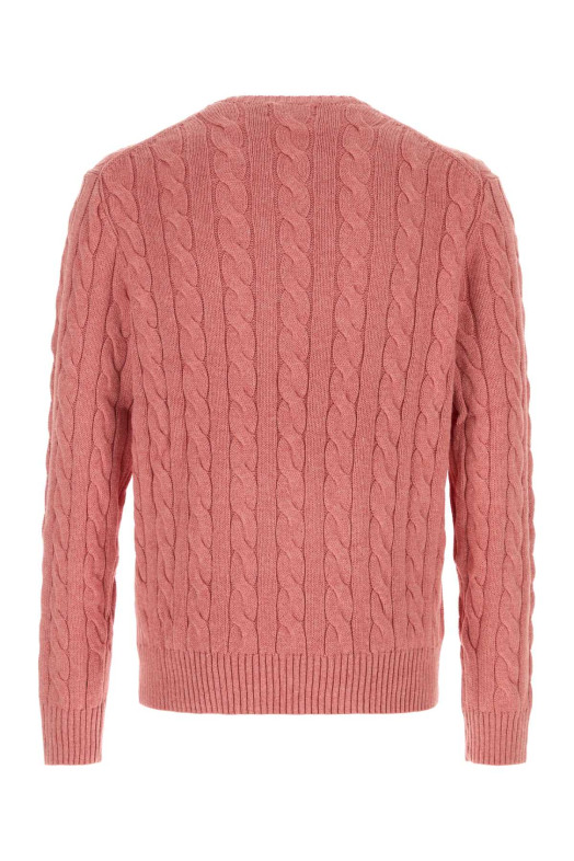 Темно-розовый хлопковый свитер POLO RALPH LAUREN (710775885)