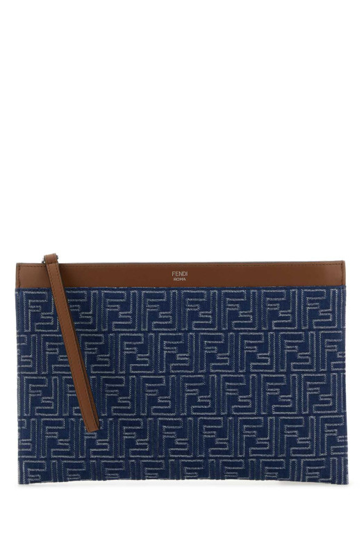 Embroidered denim clutch FENDI (7N0134AUGO)