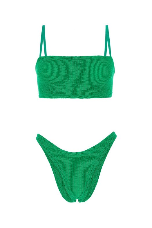 Grass green stretch nylon Gigi bikini Green HUNZA G (GIGIBIKINI)
