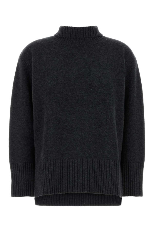Шерстяной свитер цвета «антрацит» из коллекции CALVIN KLEIN COLLECTION (LV044H326G)