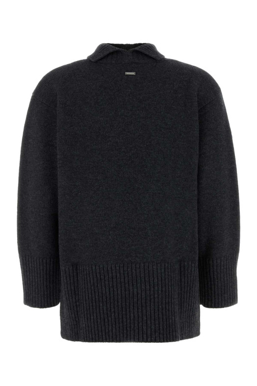 Шерстяной свитер цвета «антрацит» из коллекции CALVIN KLEIN COLLECTION (LV044H326G)