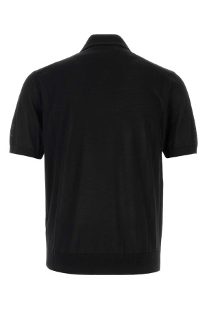 Black wool polo shirt Black PRADA (UMF392SOOO18DY)