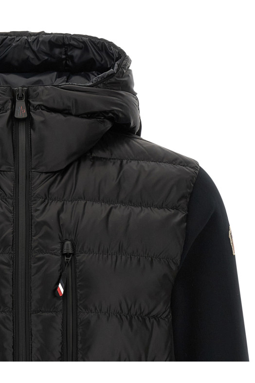 Black padded hoodie Black