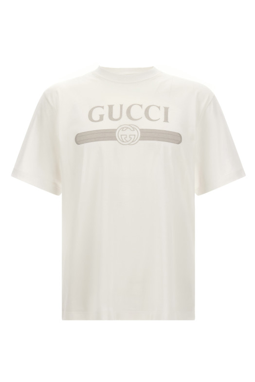 'Web Gucci' T-shirt with 'Incrocio GG' White