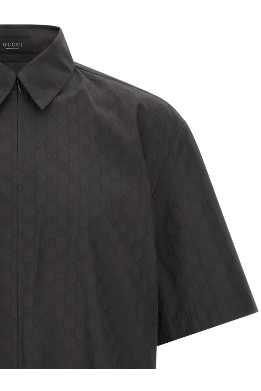 GG zip shirt Gray
