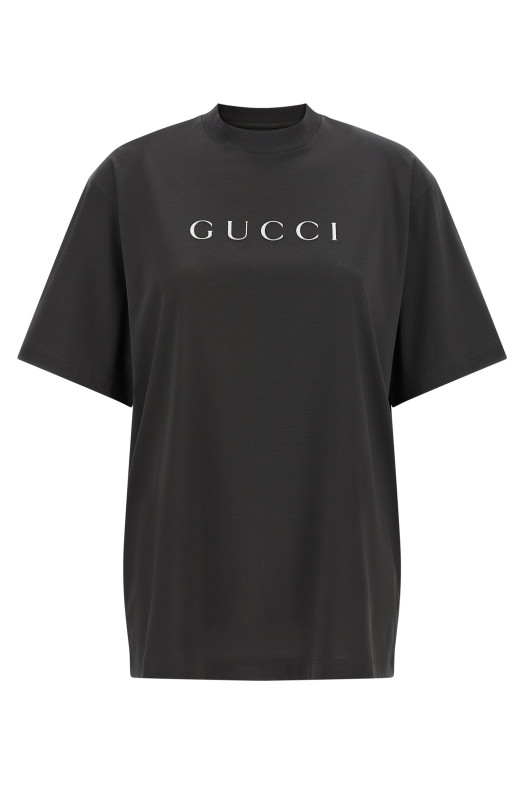 Glitter logo t-shirt Gray