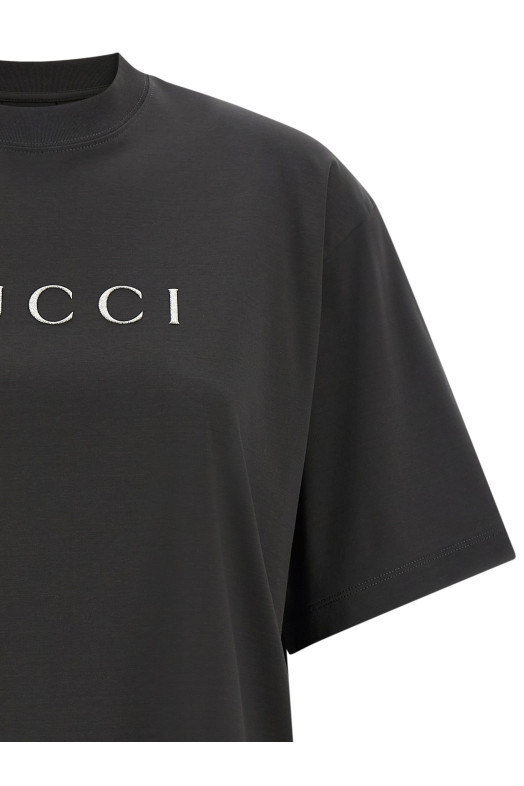 Glitter logo t-shirt Gray