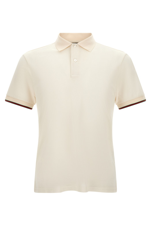 White 'Web' polo shirt White
