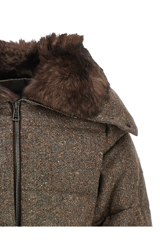 «Gelise» — коричневая пуховая куртка, коричневая L20981A00062598VUF24